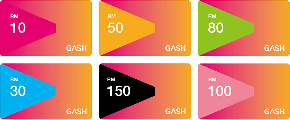 Gash Card Malaysia denominations