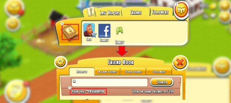 how to find hay day player tag